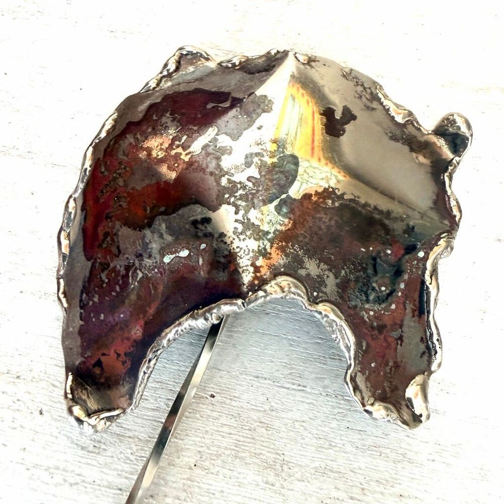 Vintage BPEO Brenda Peo Mixed Metal Artisan Stick Pin - Picture 4 of 7